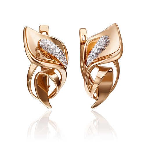 

Серьги из красного золота с фианитом PLATINA jewelry 02-4280-00-401-1110-23_0, 02-4280-00-401-1110-23_0