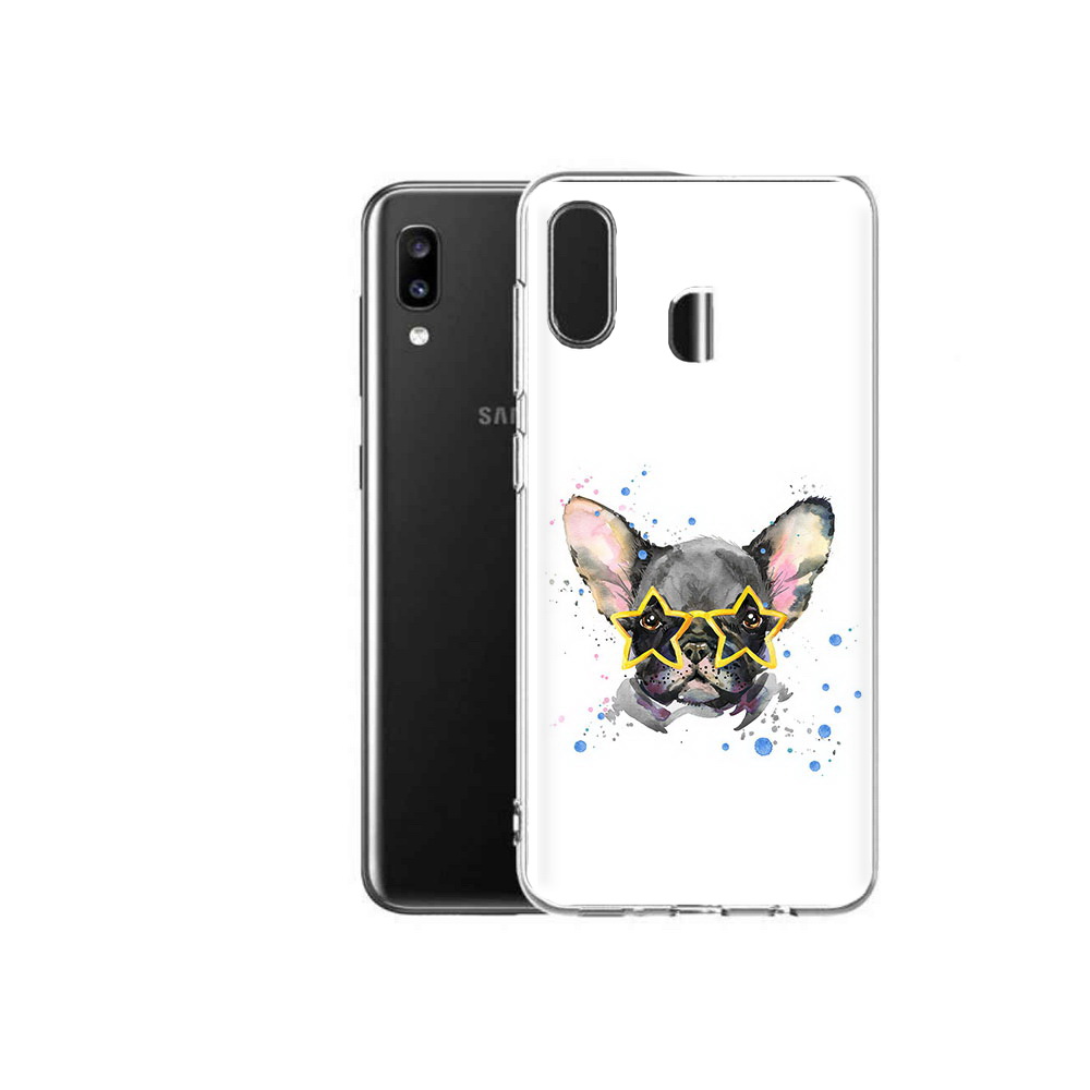 

Чехол MyPads Tocco для Samsung Galaxy A20 буля в очках, Прозрачный, Tocco