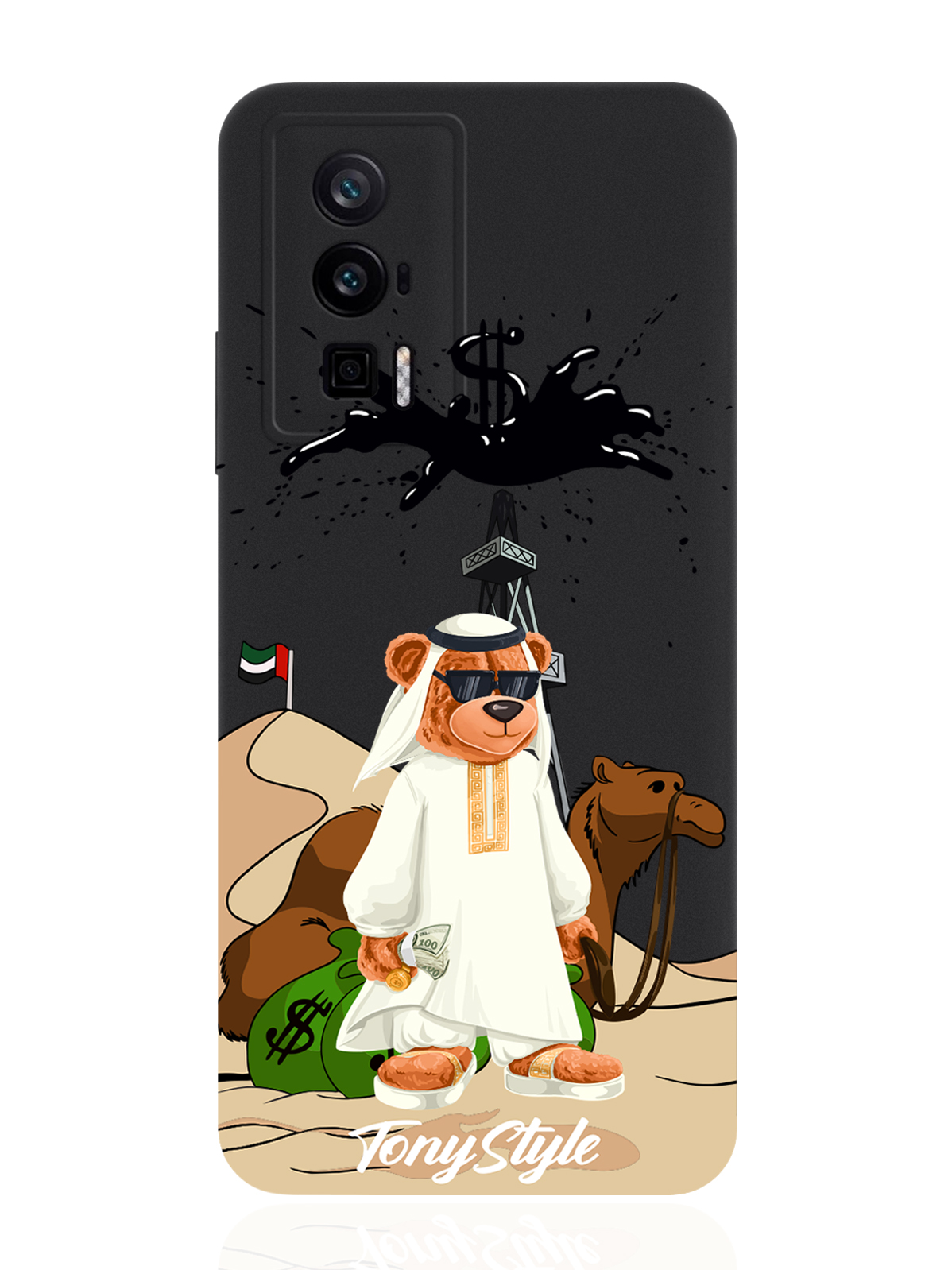 

Чехол для POCO F5 Pro Tony Style Дубай черный, Белый;золотой;коричневый