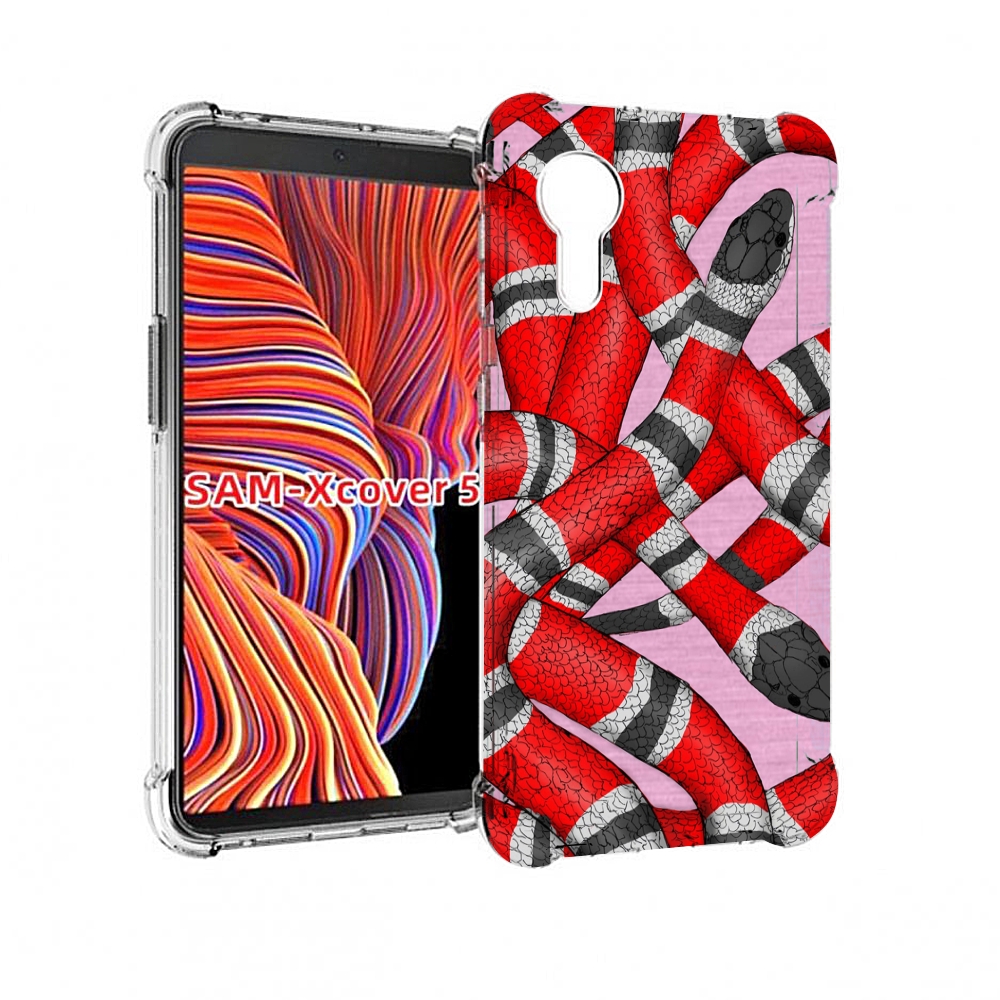 

Чехол MyPads змея-красно-черно-белый для Samsung Galaxy Xcover 5, Прозрачный, Tocco
