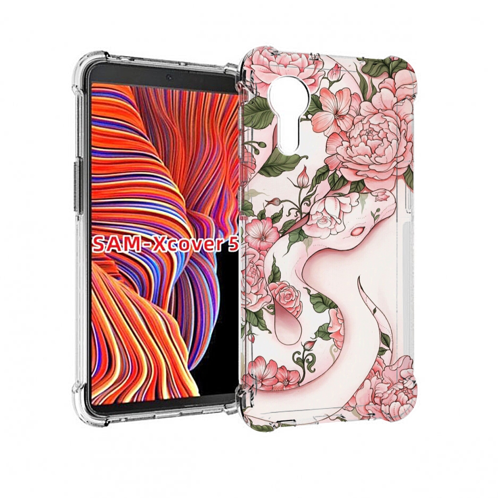 

Чехол MyPads змея-в-розовых-цветах женский для Samsung Galaxy Xcover 5, Прозрачный, Tocco