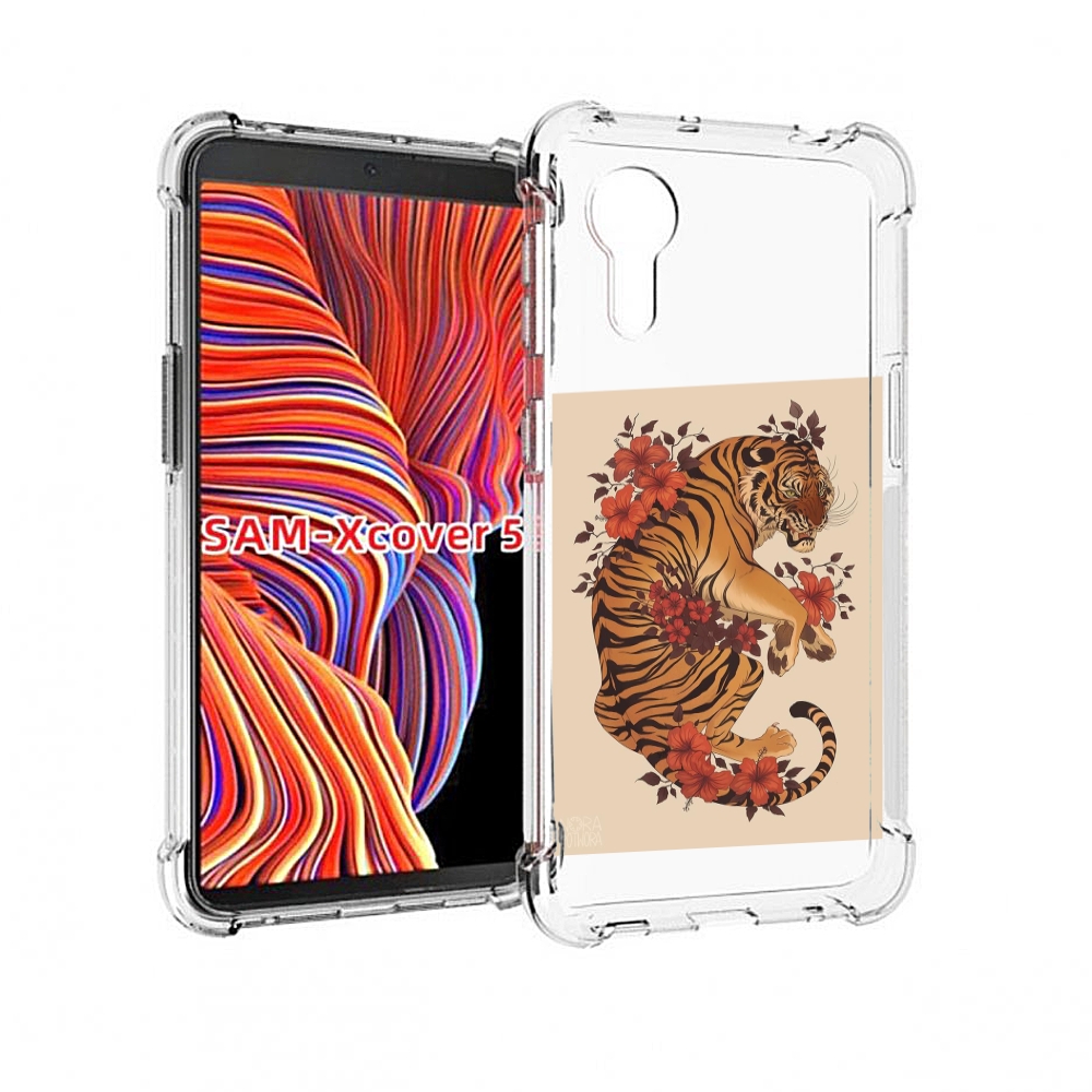 

Чехол MyPads злой-тигр-с-цветами для Samsung Galaxy Xcover 5, Прозрачный, Tocco