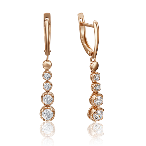 

Серьги из красного золота с фианитом PLATINA jewelry 02-4208-00-501-1110-38_0, 02-4208-00-501-1110-38_0