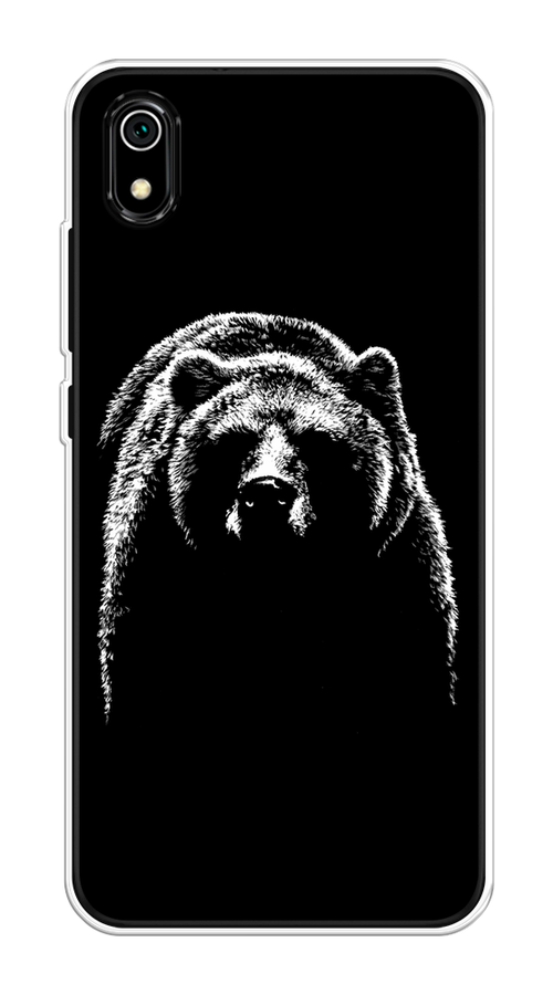 

Чехол на Xiaomi Redmi 7A "Медведь в ночи", Белый;черный, 35450-1