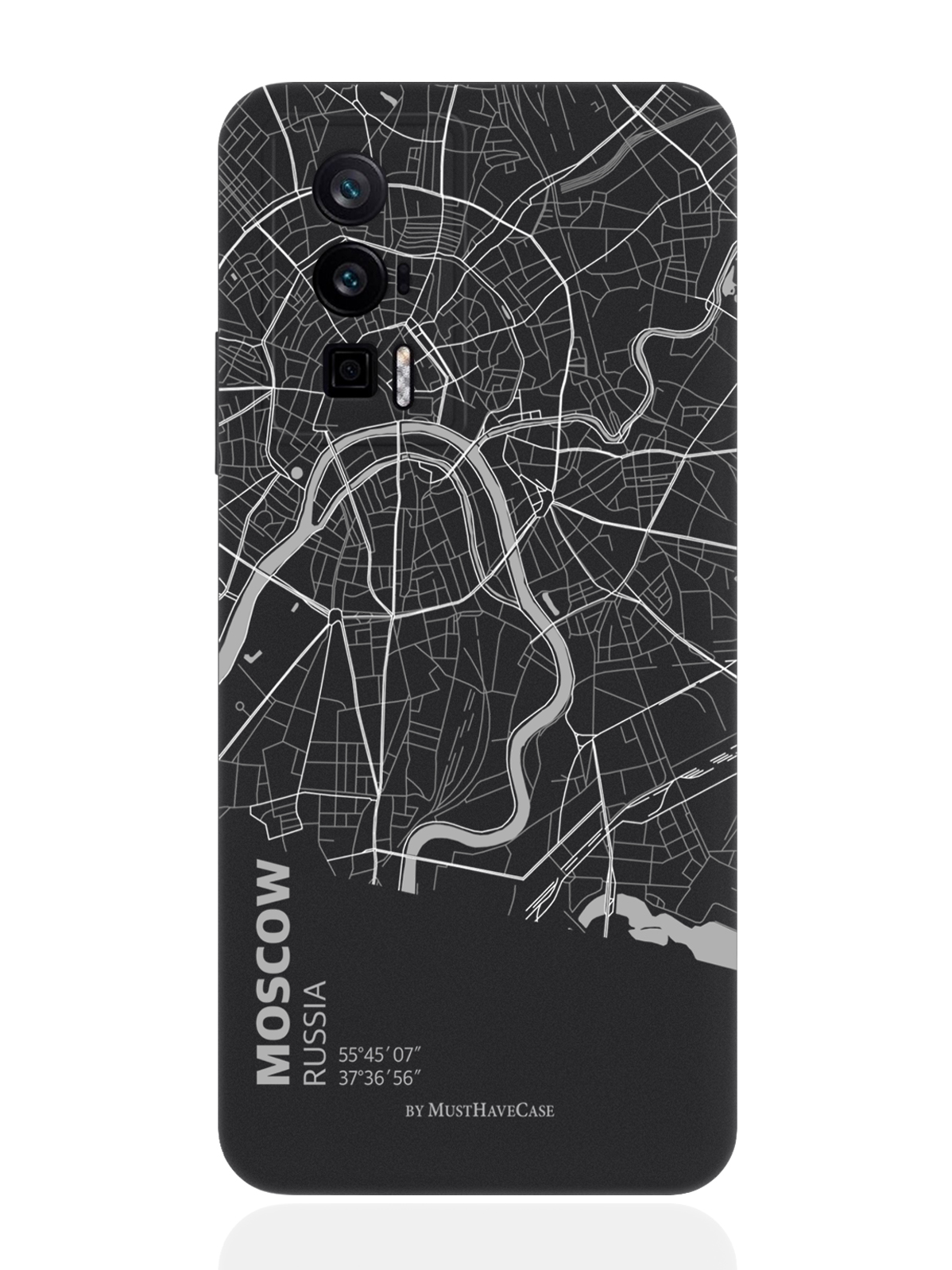 

Чехол для POCO F5 Pro Карта Москвы черный, Серый;черный