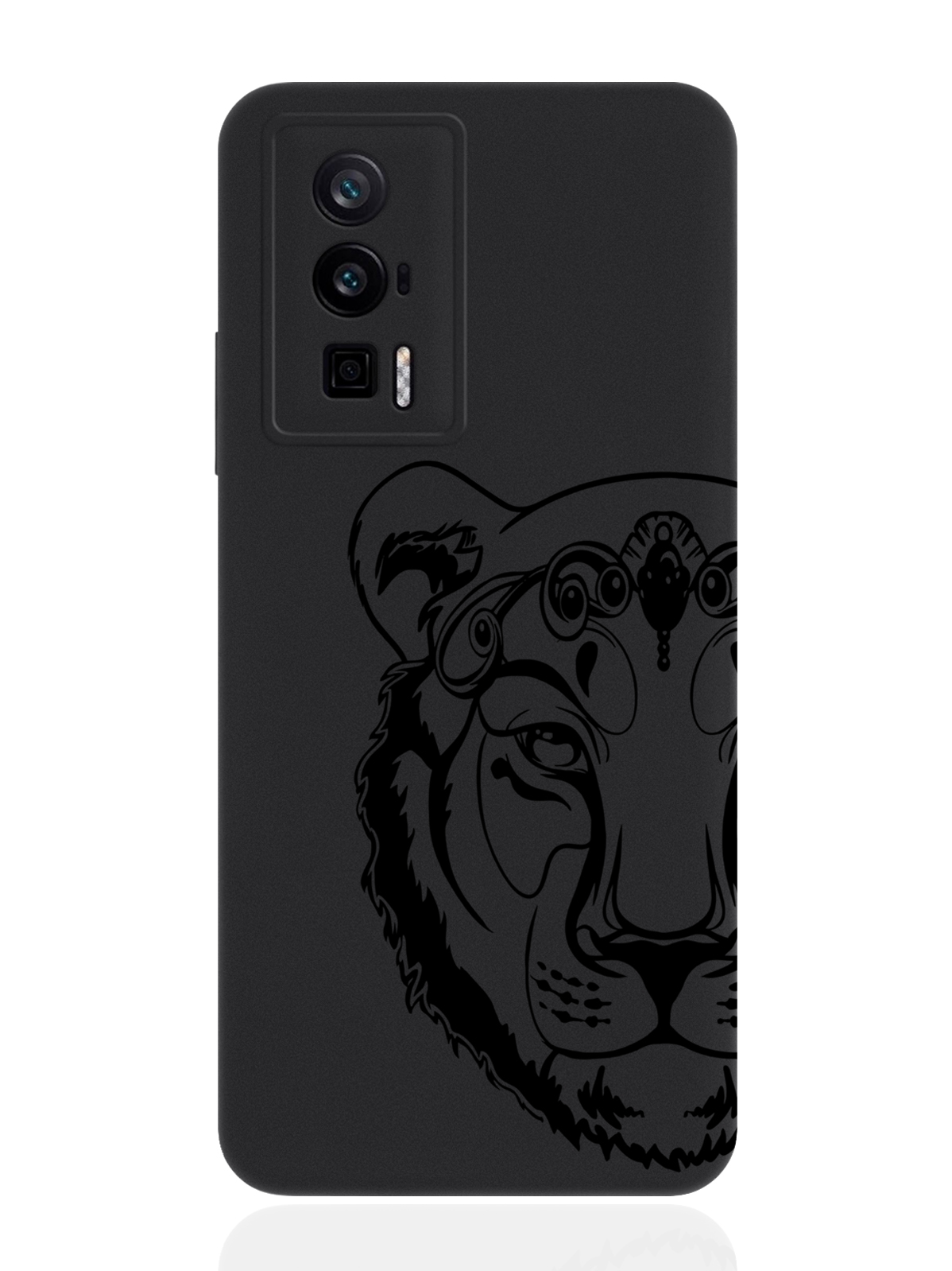 

Чехол для POCO F5 Pro Львица черный