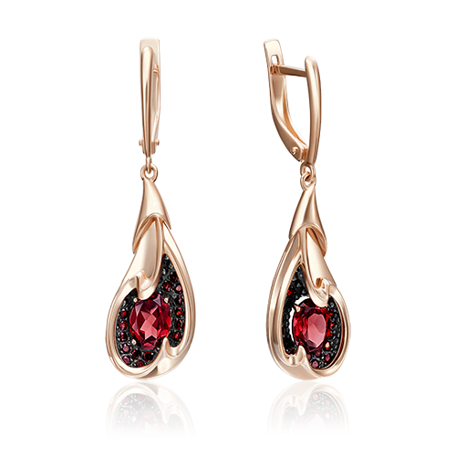 

Серьги продевки из красного золота с гранатом PLATINA jewelry 02-4180-00-204-1110-46_0, 02-4180-00-204-1110-46_0