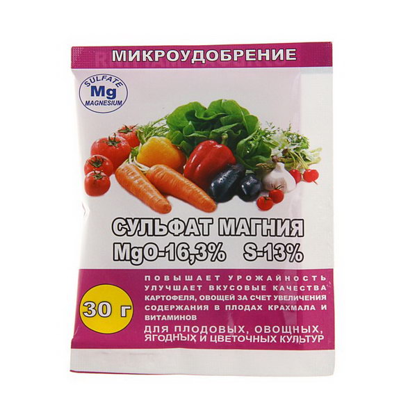 

Удобрение Сульфат магния 30 г, 5 шт.