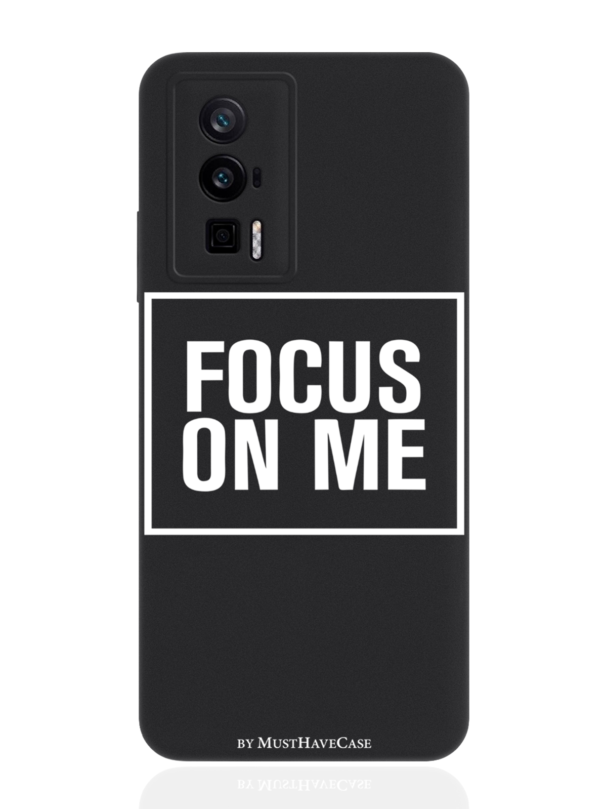 

Чехол для Poco F5 Pro Focus on me черный, Черный;белый