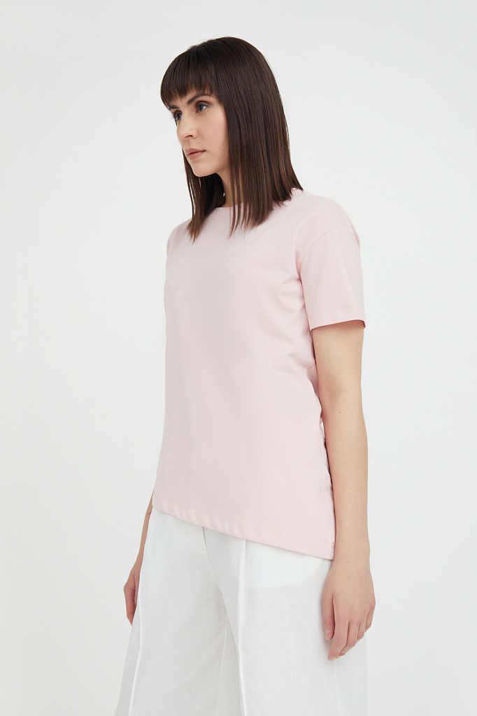 

Футболка женская Finn Flare BAS-10007 розовая XS, BAS-10007