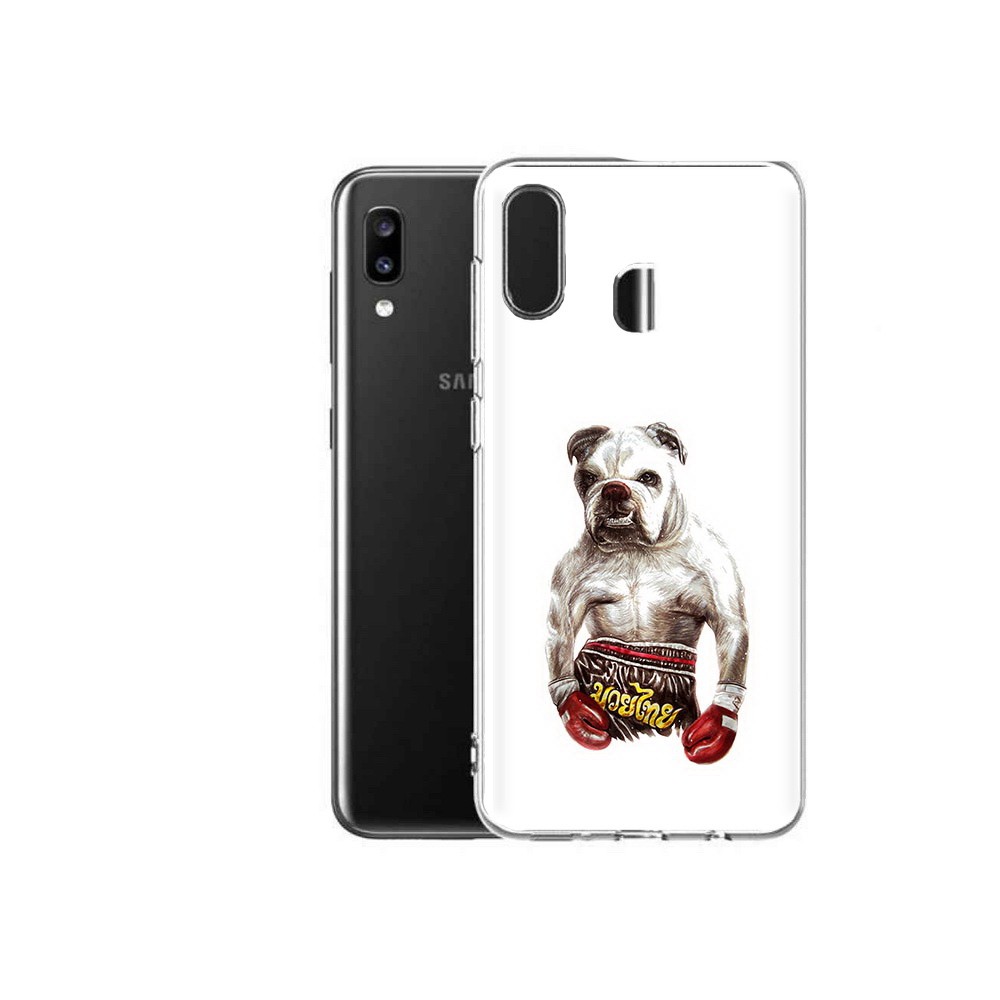 

Чехол MyPads Tocco для Samsung Galaxy A20 боксер, Прозрачный, Tocco