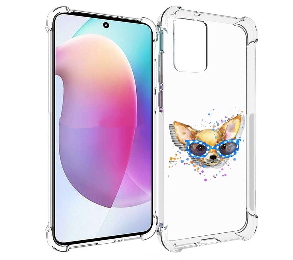 

Чехол MyPads чихуа-хуа в очках для Motorola Edge 30 Neo, Прозрачный, Tocco