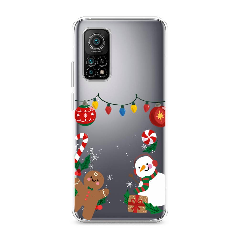 

Чехол на Xiaomi Mi 10T "Новогоднее настроение", Коричневый;красный;зеленый, 39350-5