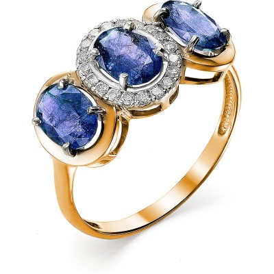 

Кольцо из красного золота с сапфирами и бриллиантами р. 18 Master Brilliant 1-106-643-02, 1-106-643-02