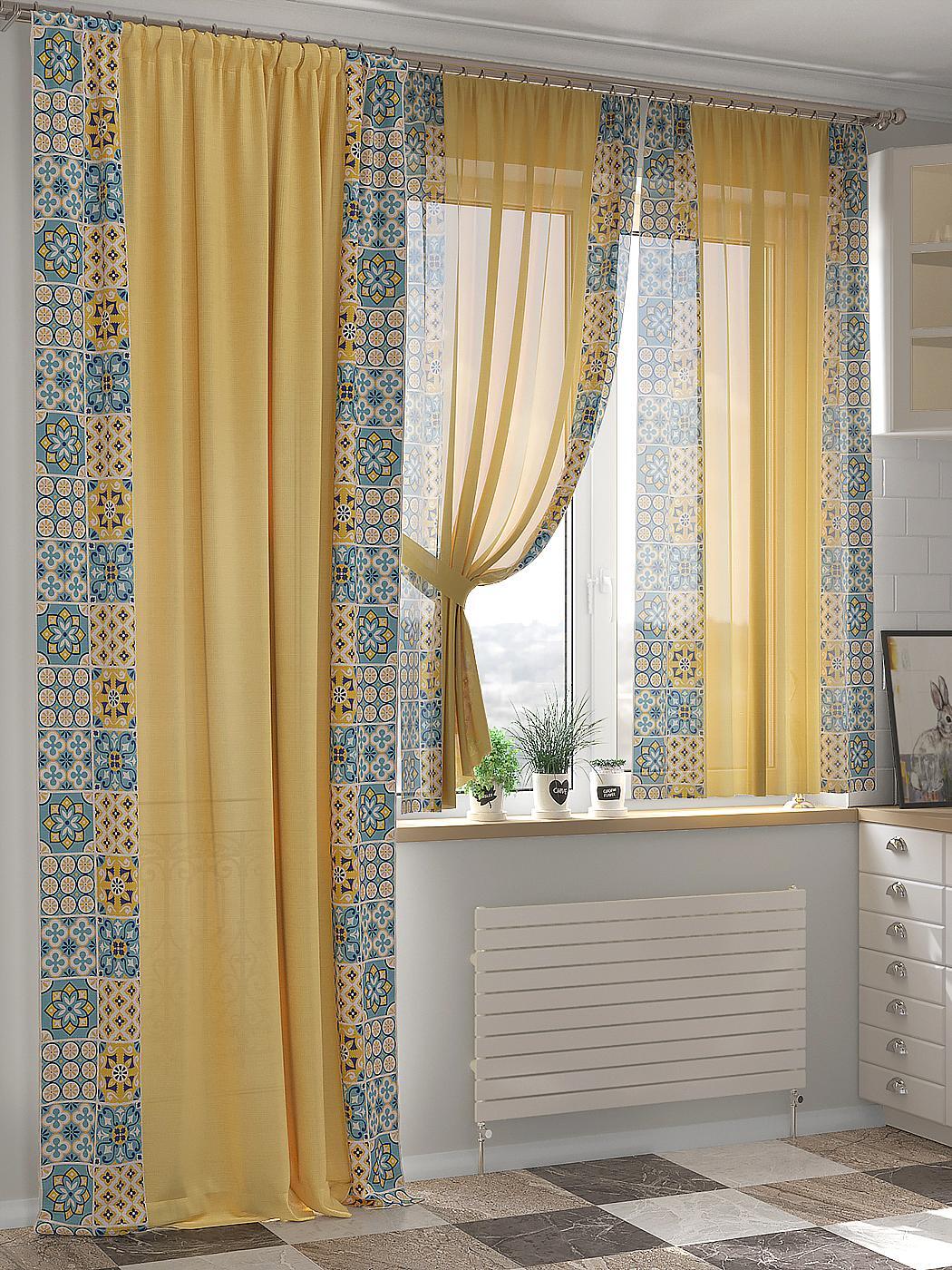 

Комплекты штор AT HOME Гревинес высота 260 см, ширина 150 см, Серый/черный, 524088