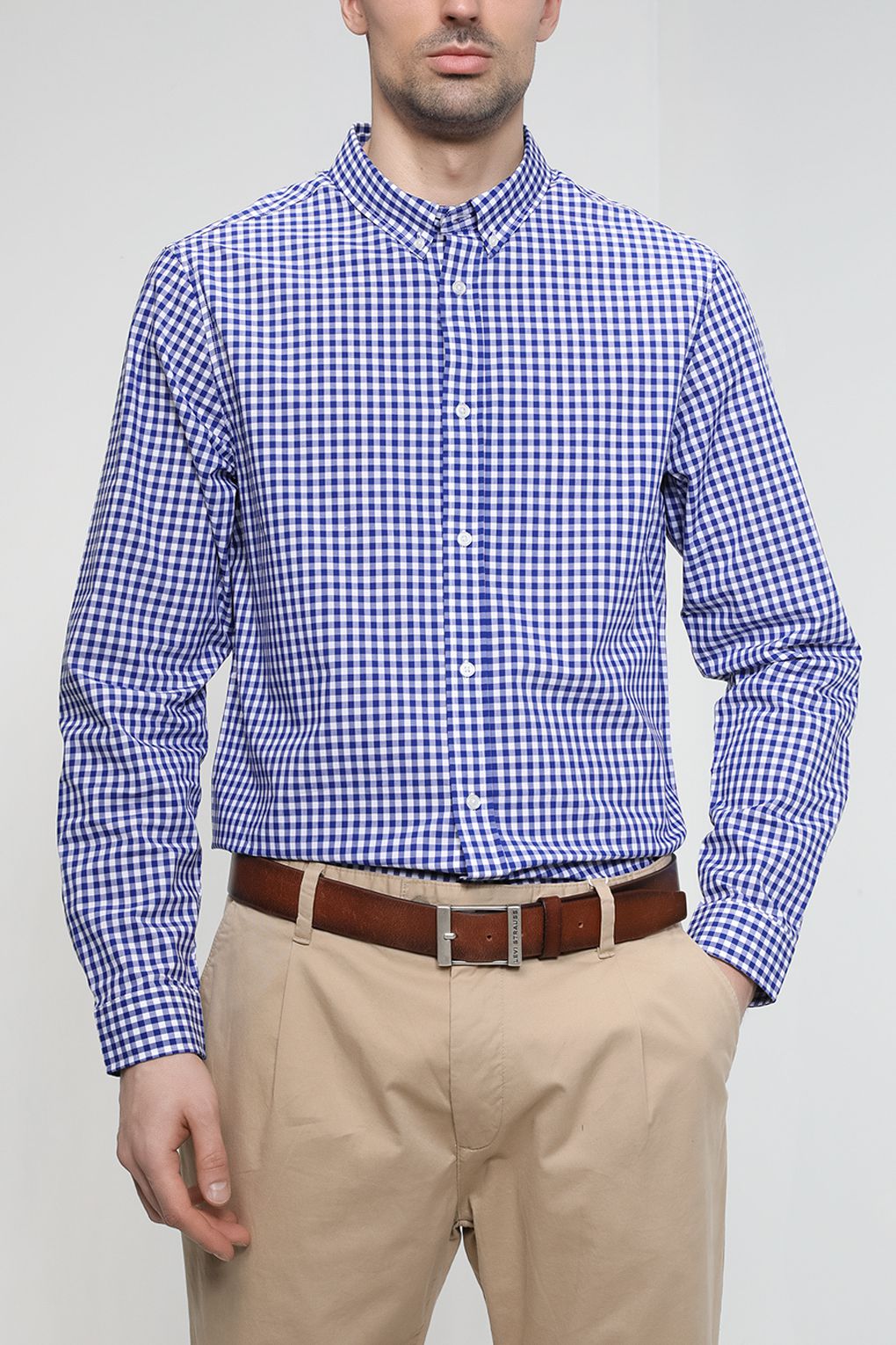 

Рубашка мужская MARCO DI RADI MDR22103424 синяя 2XL, Синий, MDR22103424