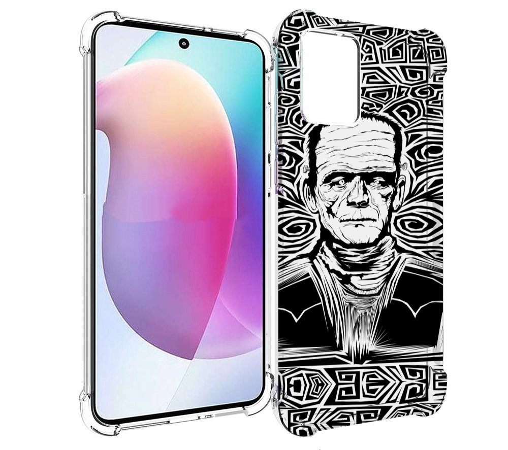 

Чехол MyPads франкенштейн черно белый для Motorola Edge 30 Neo, Прозрачный, Tocco