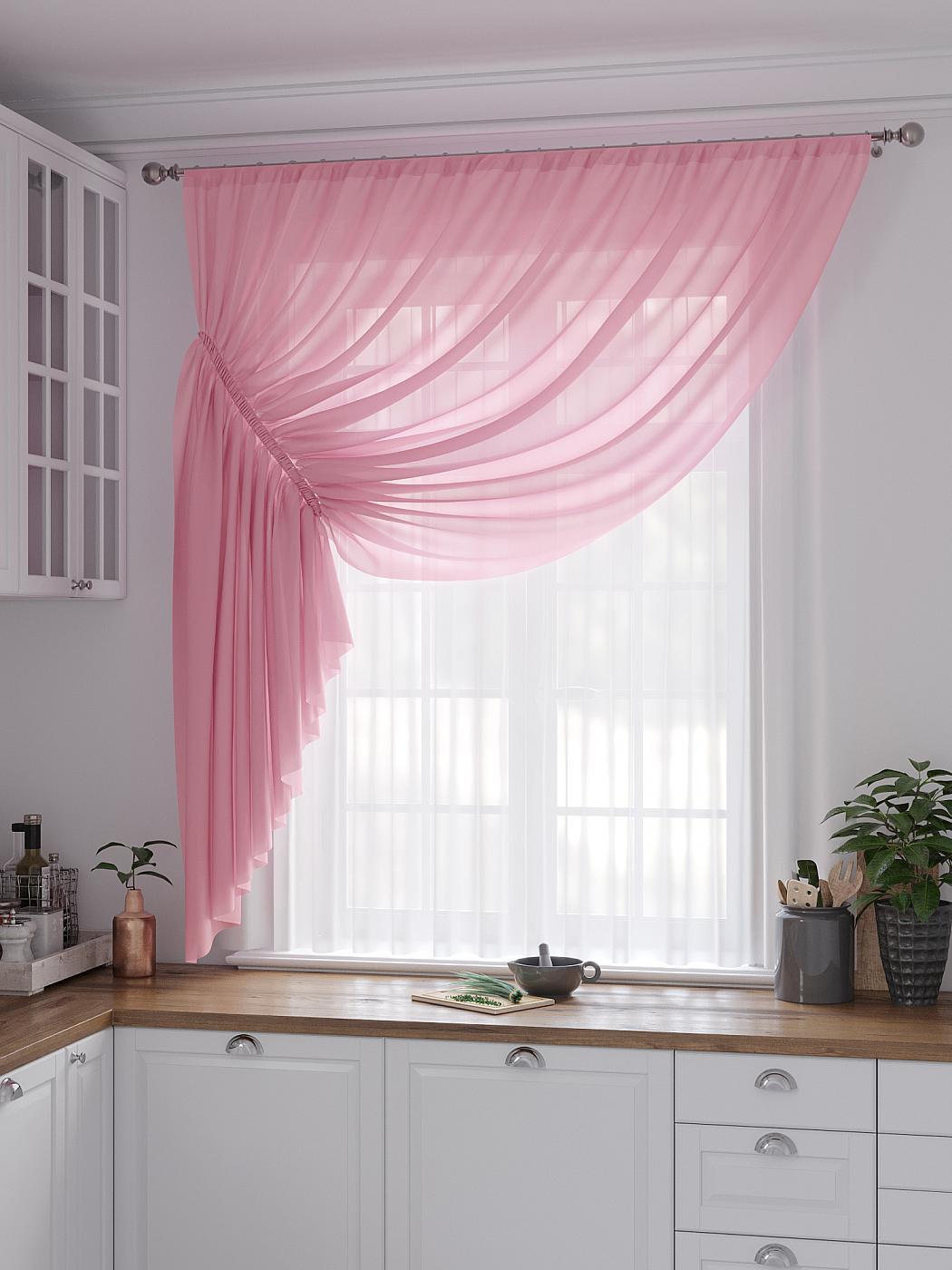 

Комплекты штор AT HOME Лолиф (розовый) высота 180 см, ширина 300 см, Белый, 206897