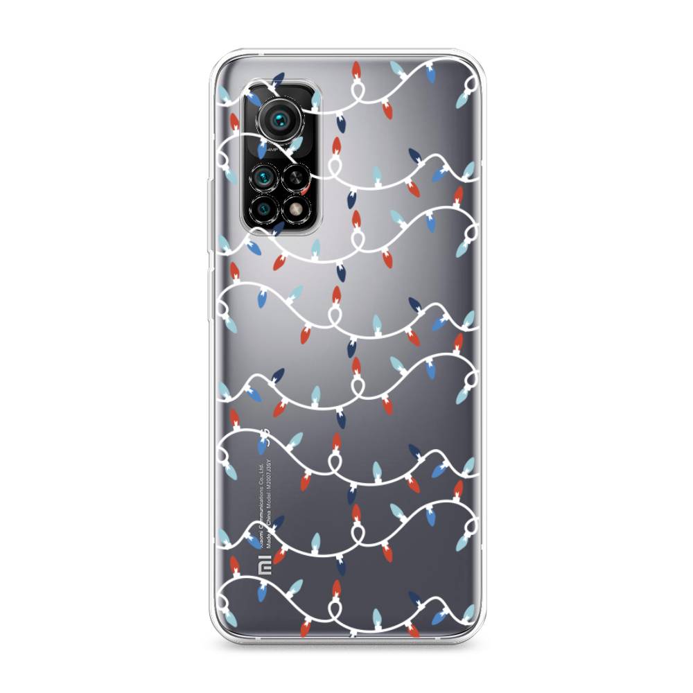 

Чехол на Xiaomi Mi 10T "Разноцветная гирлянда", Белый;красный;синий, 39350-5