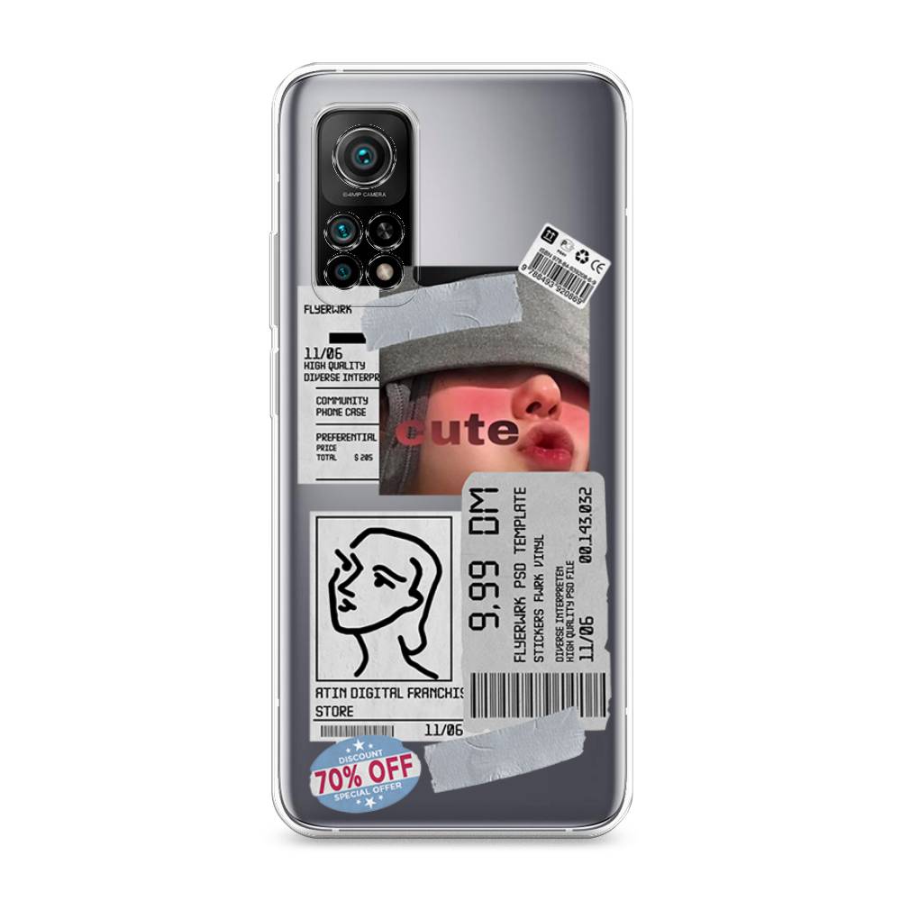 

Чехол на Xiaomi Mi 10T "Cute girl collage", Розовый;серый;голубой, 39350-6
