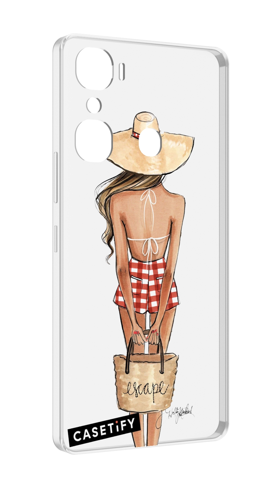 

Чехол MyPads CASETiFY женский для Infinix Hot 12 Pro, Прозрачный, Tocco