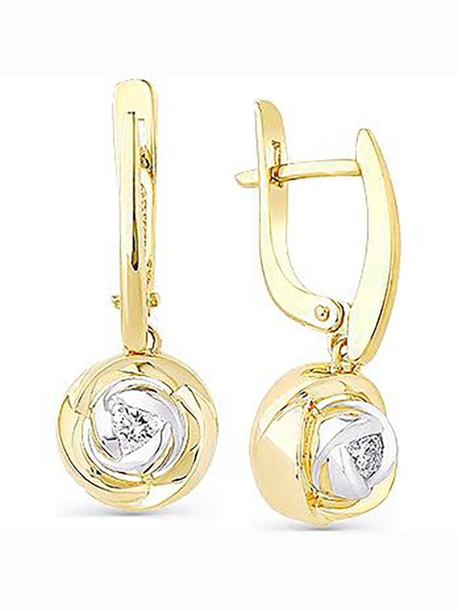 

Серьги из жёлтого золота с 2 бриллиантами Master Brilliant 2-106-974, 2-106-974