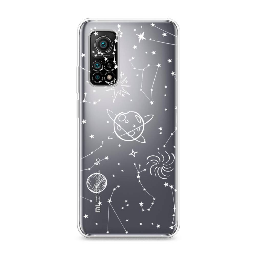 

Чехол на Xiaomi Mi 10T "Планеты в космосе", Белый, 39350-2