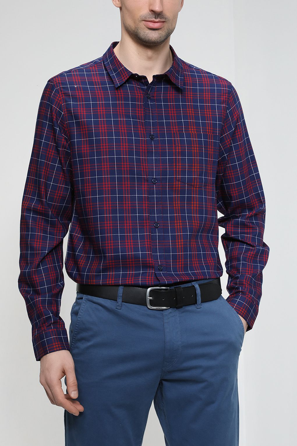 

Рубашка мужская MARCO DI RADI MDR22103419CD синяя 2XL, Синий, MDR22103419CD