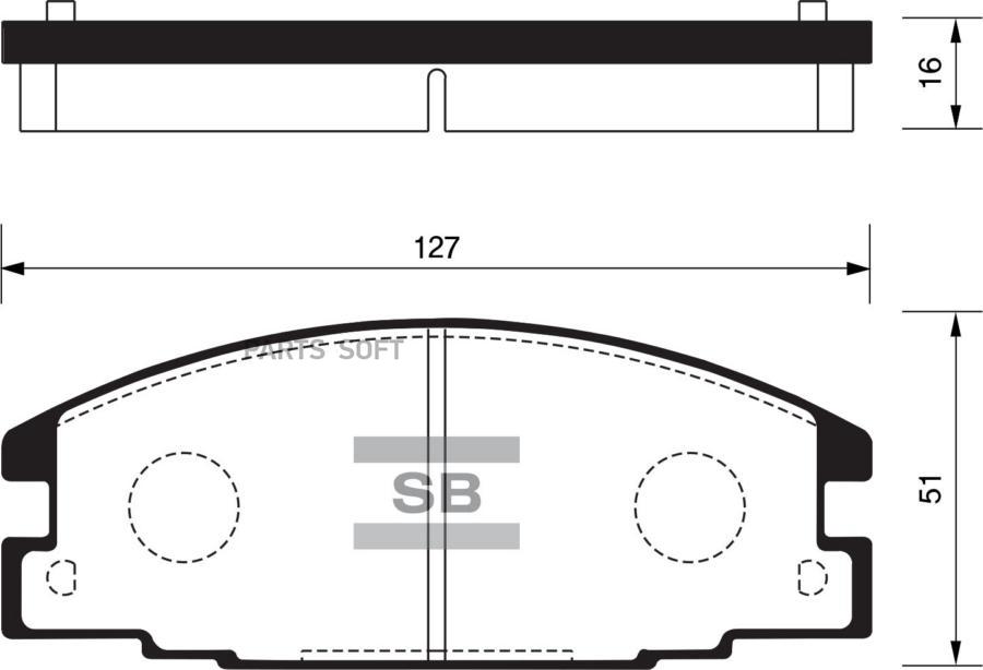 

Тормозные колодки Sangsin brake дисковые SP2010