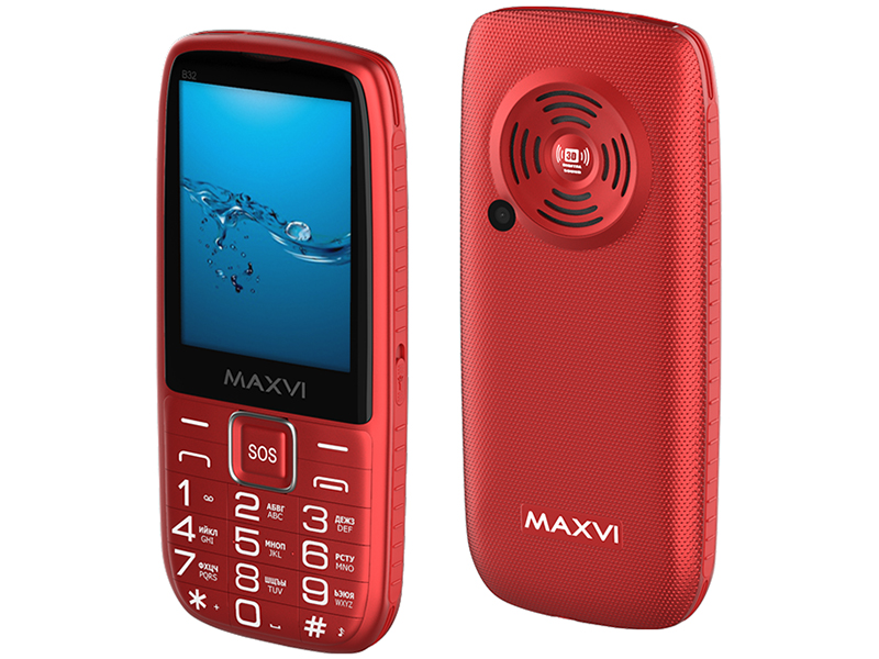 фото Мобильный телефон maxvi b32 red