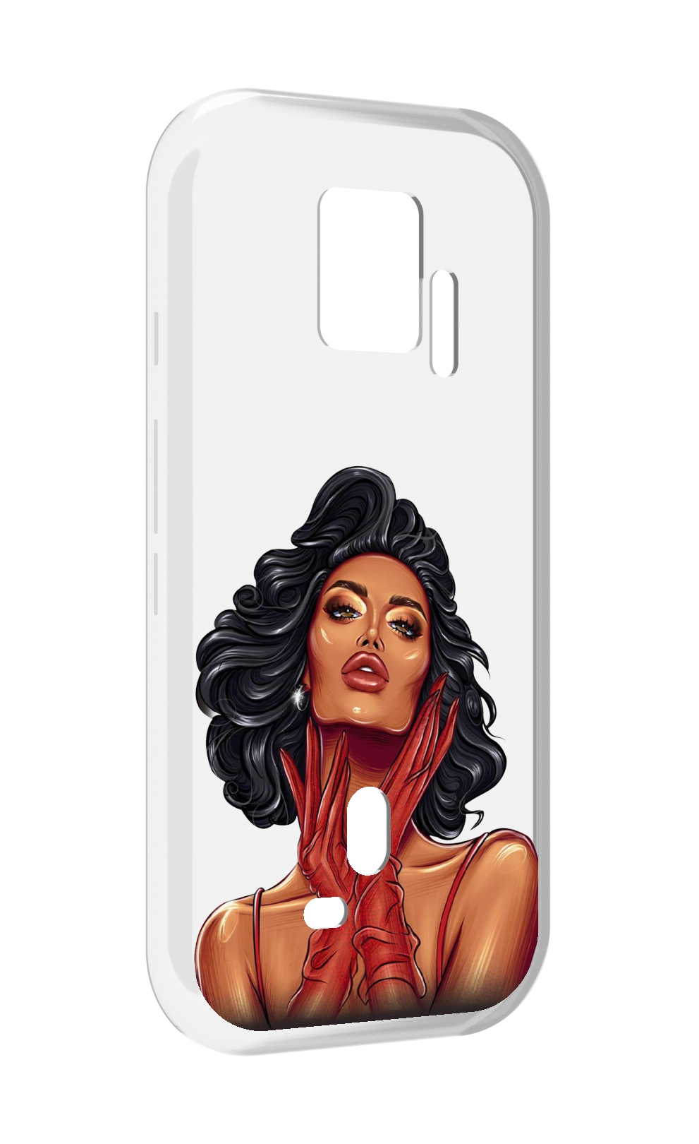 Чехол MyPads мулатка-в-перчатках женский для ZTE Nubia Red Magic 7S Pro