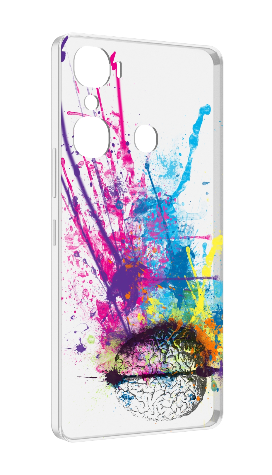

Чехол MyPads яркий красочный мозг для Infinix Hot 12 Pro, Прозрачный, Tocco