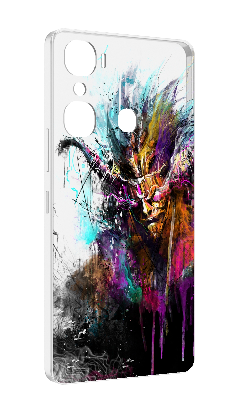 

Чехол MyPads яркий дьявол для Infinix Hot 12 Pro, Прозрачный, Tocco