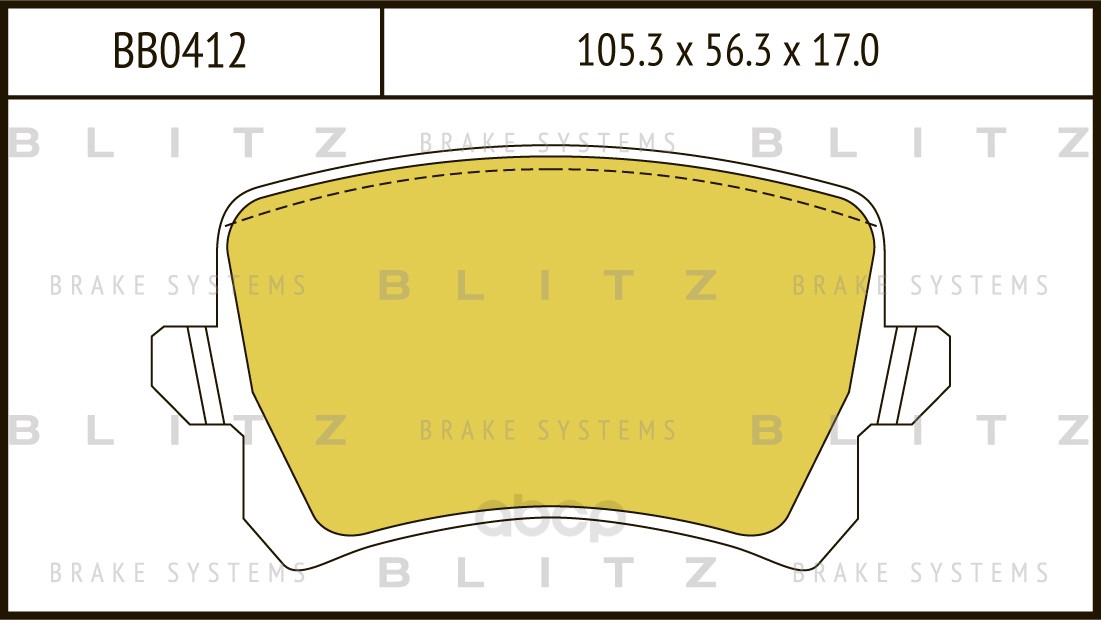 

Тормозные колодки BLITZ задние bb0412