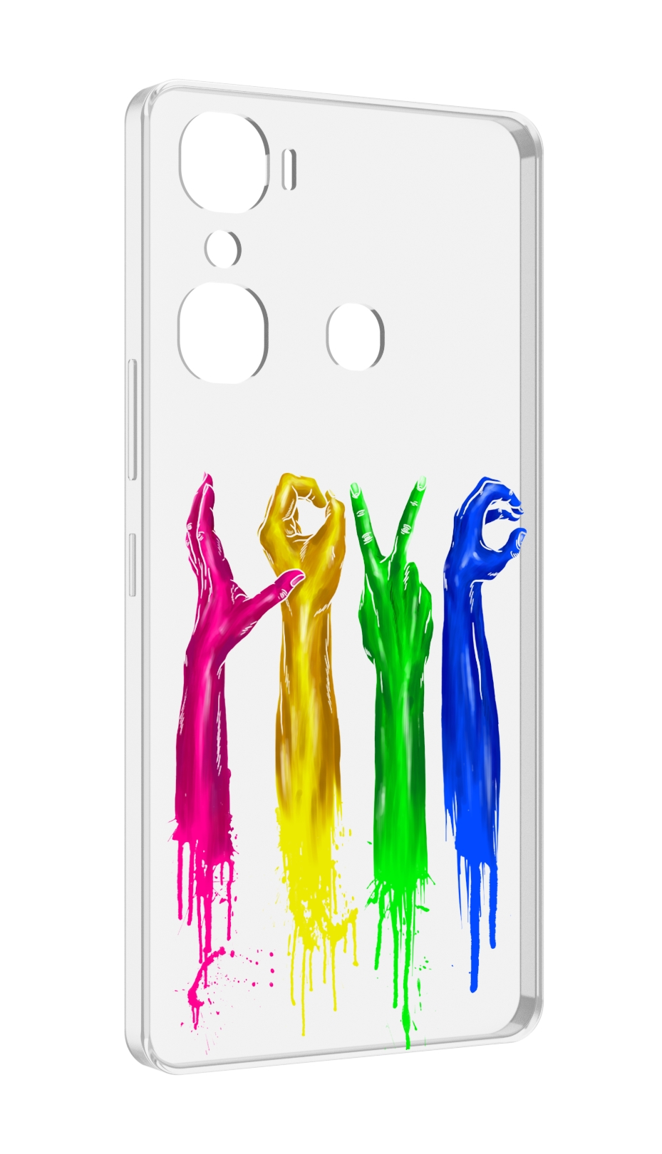 

Чехол MyPads яркие руки love для Infinix Hot 12 Pro, Прозрачный, Tocco