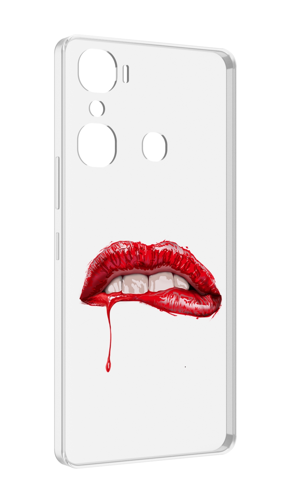 

Чехол MyPads яркие красные губы для Infinix Hot 12 Pro, Прозрачный, Tocco