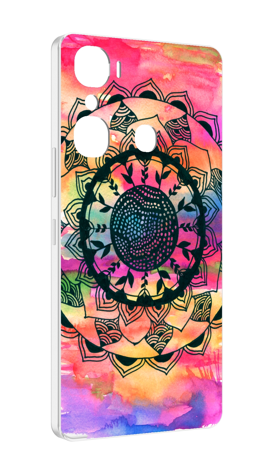 

Чехол MyPads яркая абстракция круглый цветок для Infinix Hot 12 Pro, Прозрачный, Tocco