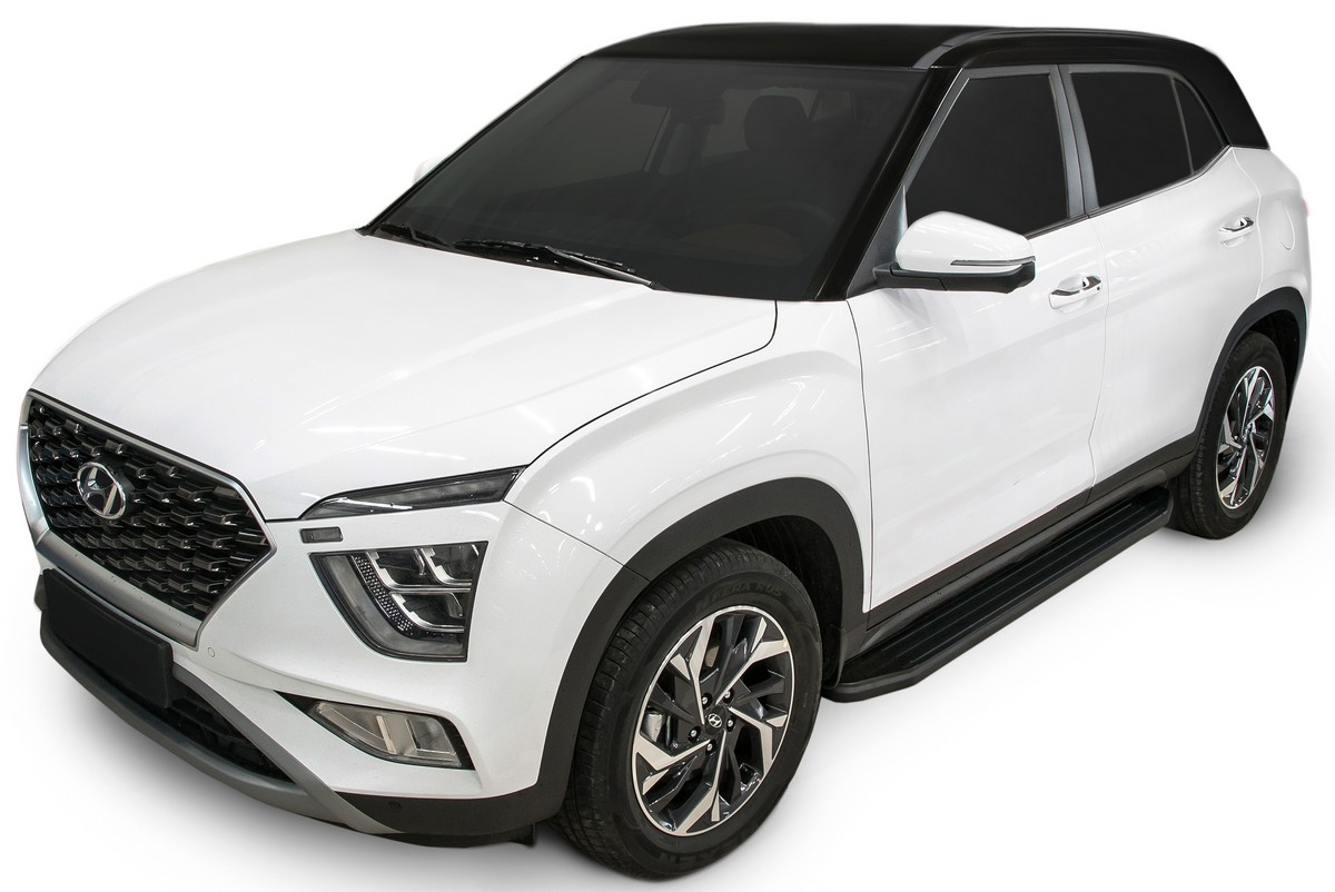 фото Пороги на автомобиль "premium-black" rival hyundai creta ii 2021-, 173 см, a173alb.2314.1