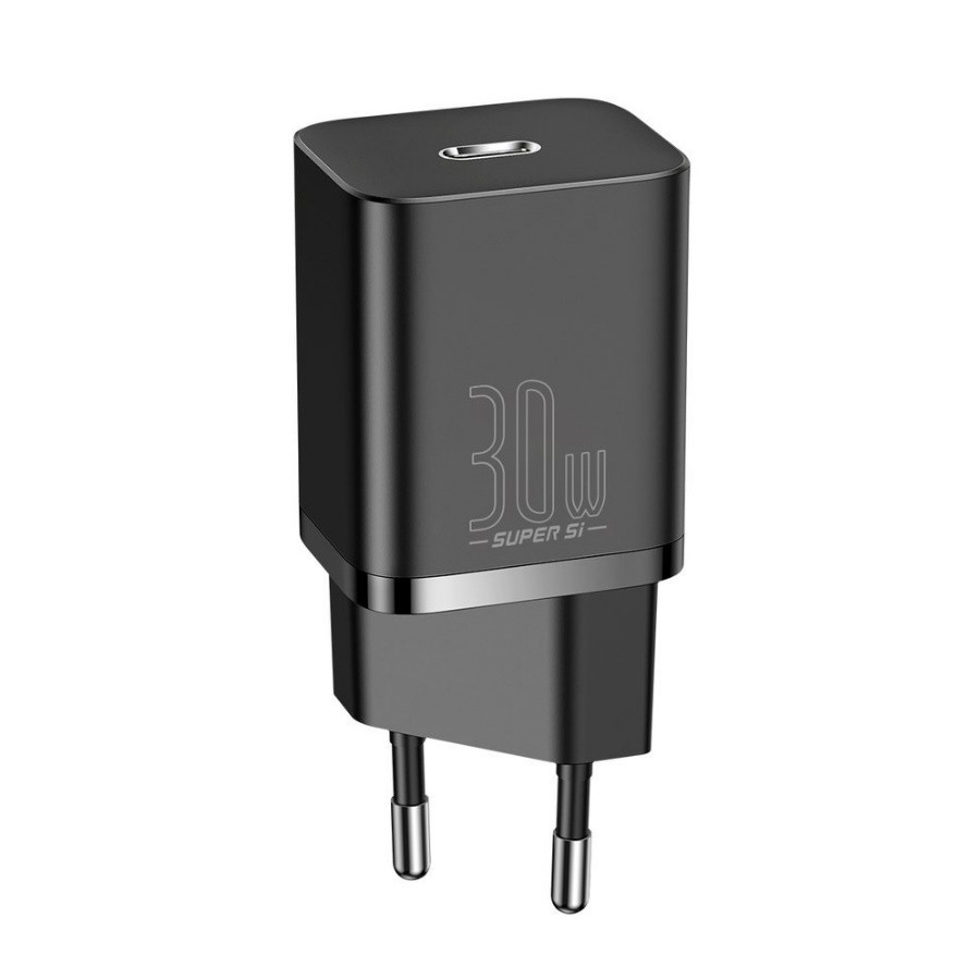 

Сетевое зарядное устройство Baseus Super Si Quick charger Type-C 30W EU Black CCSUP-J01, Super Si Quick charger