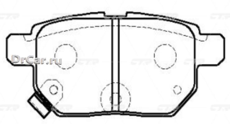 Задние тормозные колодки Ctr GK1066P