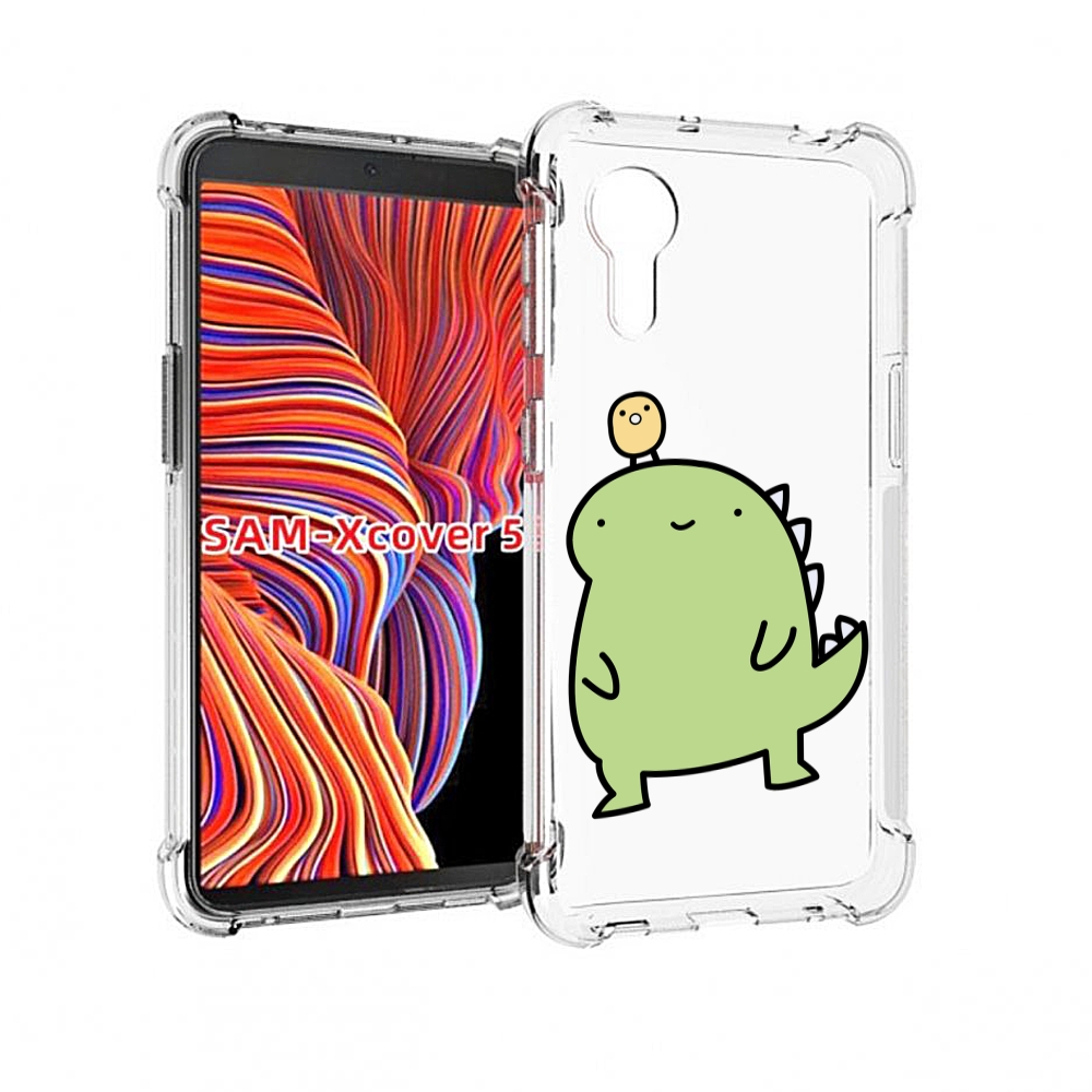 

Чехол MyPads зеленый-динозаврик детский для Samsung Galaxy Xcover 5, Прозрачный, Tocco