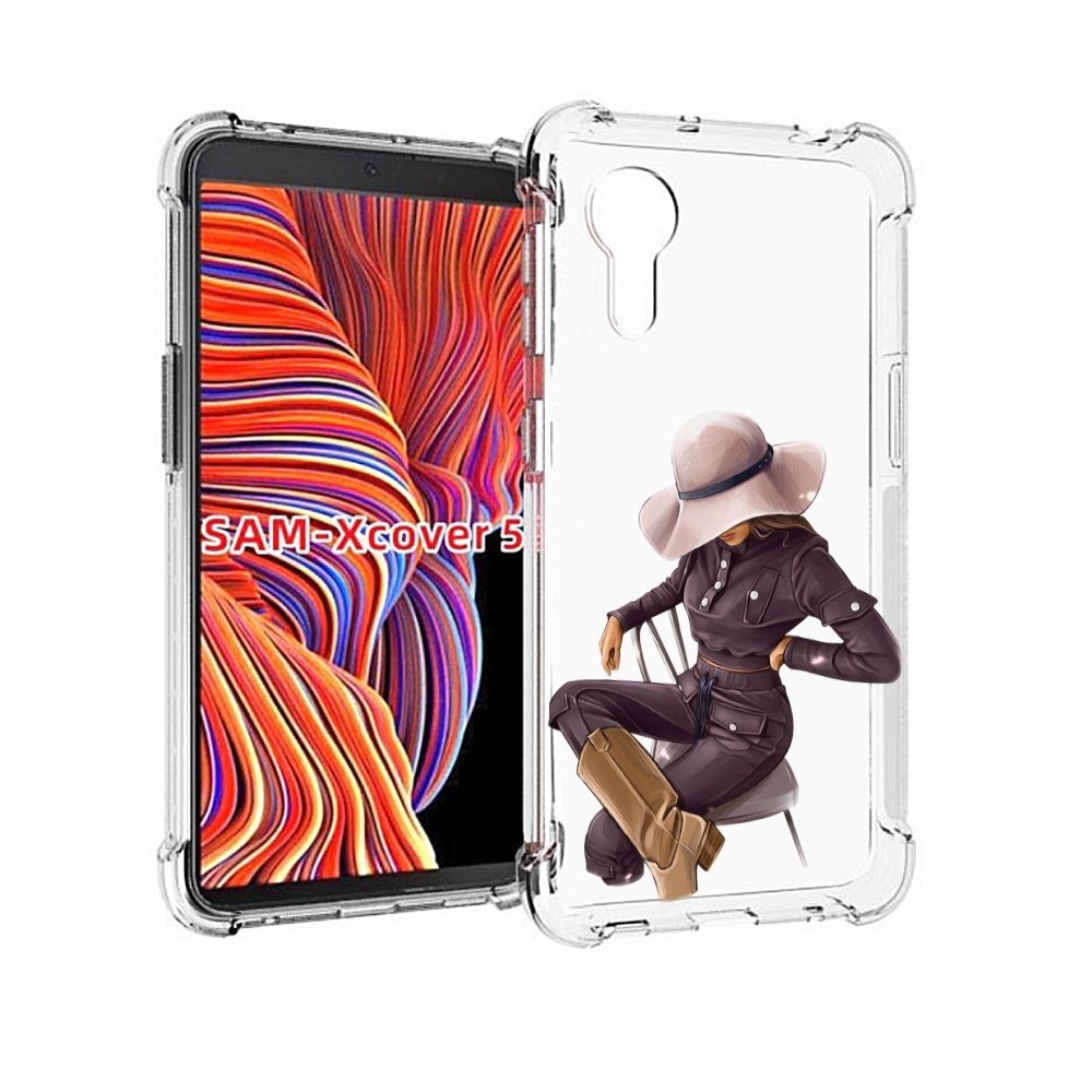 

Чехол MyPads загадочная-девушка-в-костюме женский для Samsung Galaxy Xcover 5, Прозрачный, Tocco
