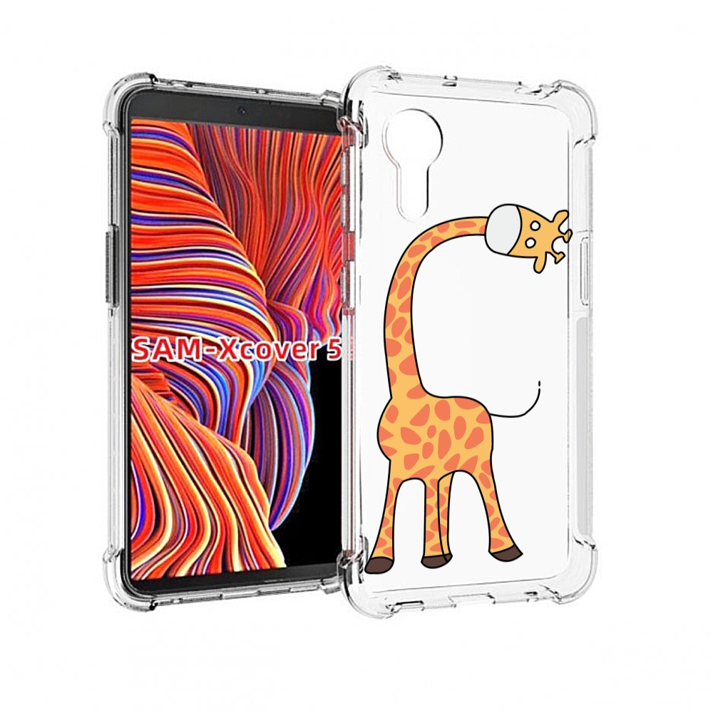 

Чехол MyPads жирафик детский для Samsung Galaxy Xcover 5, Прозрачный, Tocco