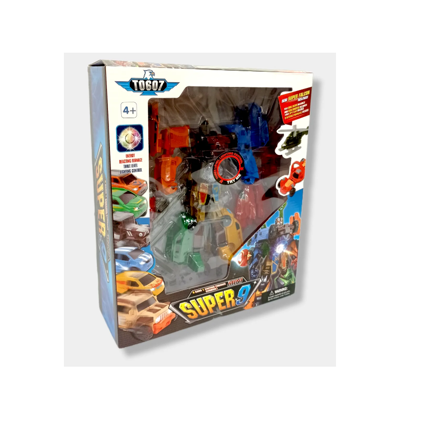 Робот-трансформер Panawealth из машин со светящимися элементами