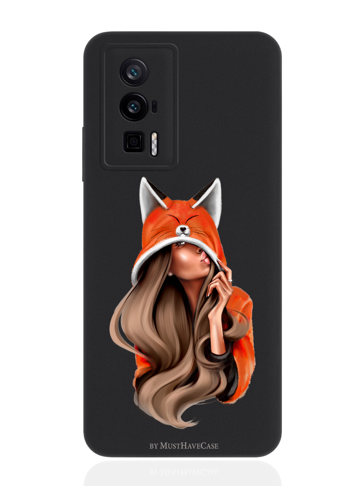 

Чехол для POCO F5 Pro Foxy Girl/ Лисичка черный, Оранжевый;черный