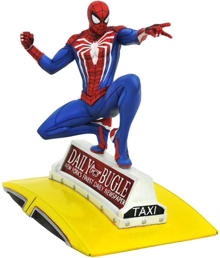 фото Фигурка marvel gallery: spider-man – spider-man on taxi (23 см) diamond select toys