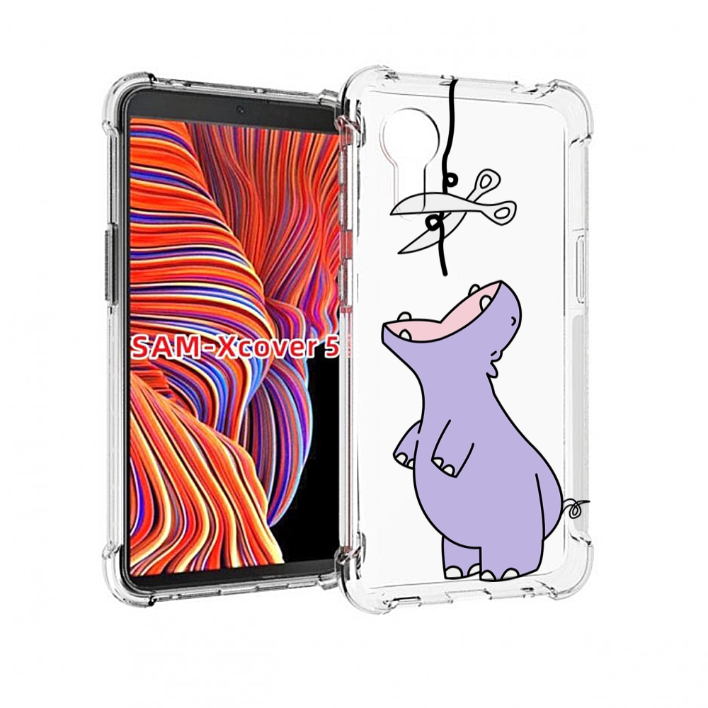 

Чехол MyPads динозаврик-фиолетовый для Samsung Galaxy Xcover 5, Прозрачный, Tocco
