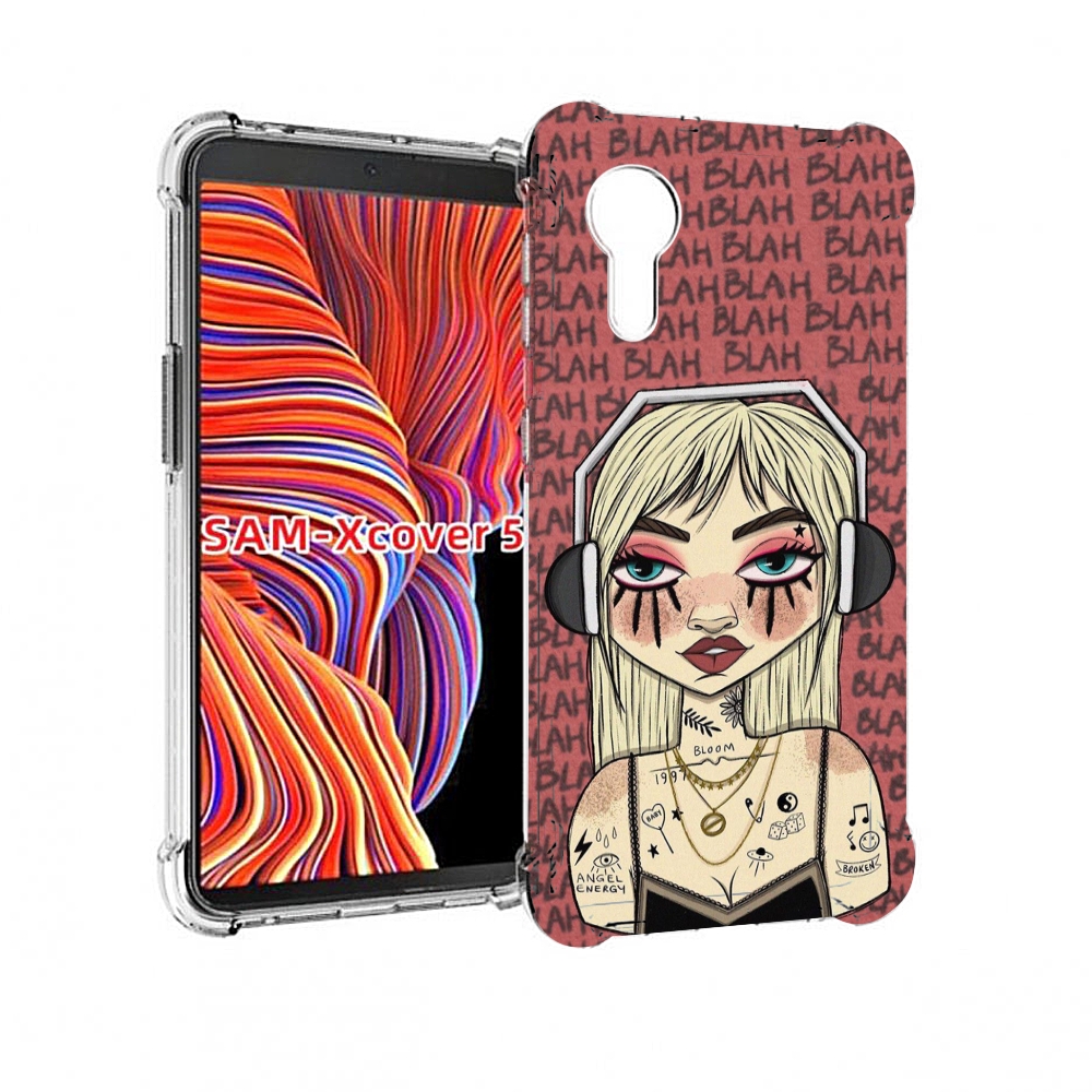 

Чехол MyPads дерзкая-девушка-в-наушниках женский для Samsung Galaxy Xcover 5, Прозрачный, Tocco