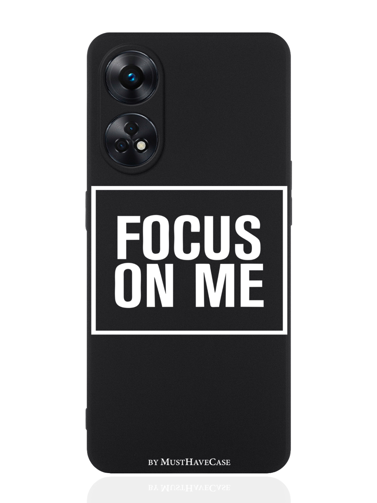 

Чехол для OPPO Reno 8T Focus on me черный, Черный;белый