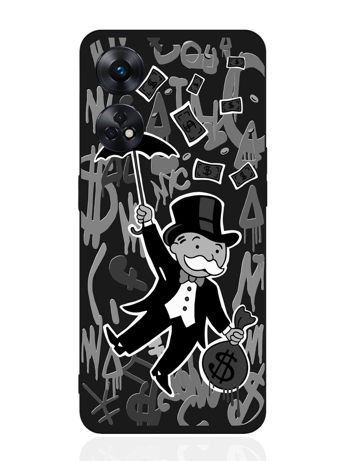 

Чехол для Oppo Reno 8T Monopoly Black Edition, Серый;черный